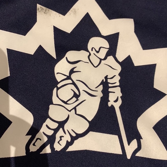 Boys ATC Navy Blue Stanley Stick Hockey Association hoodie & Short Sleeve- sz YM - Picture 4 of 16